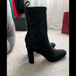 Christian Louboutin Gena 85 suede stretch ankle boots